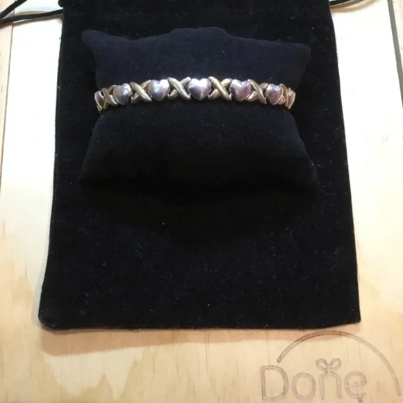 Silver 925 NF Heart -X Bracelet - Picture 2 of 5